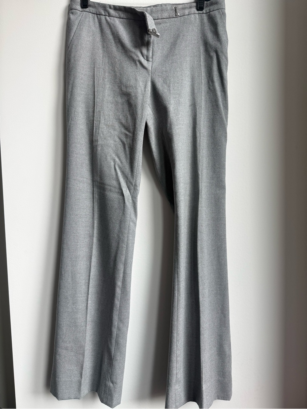 Anne Klein Light Gray Boot-Cut Dress Pants